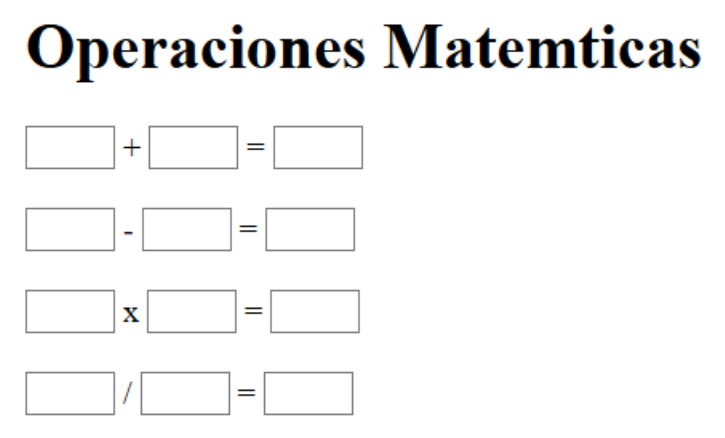 Operaciones Matematicas